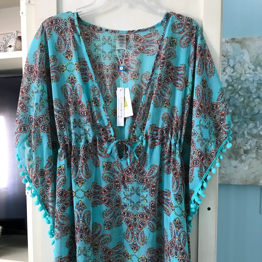 Never worn Bleu by Rod Beattie cover up.